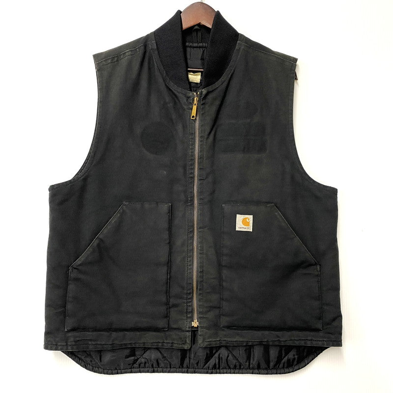 【現状渡し品】【メンズ】 Carhartt カーハート RIB COLLAR QUILTING LINER DUCK WORK VEST リブカラー キルティング ライナー ダック ワークベスト 146-251027-as-16-izu カラー：ブラック 万代Net店