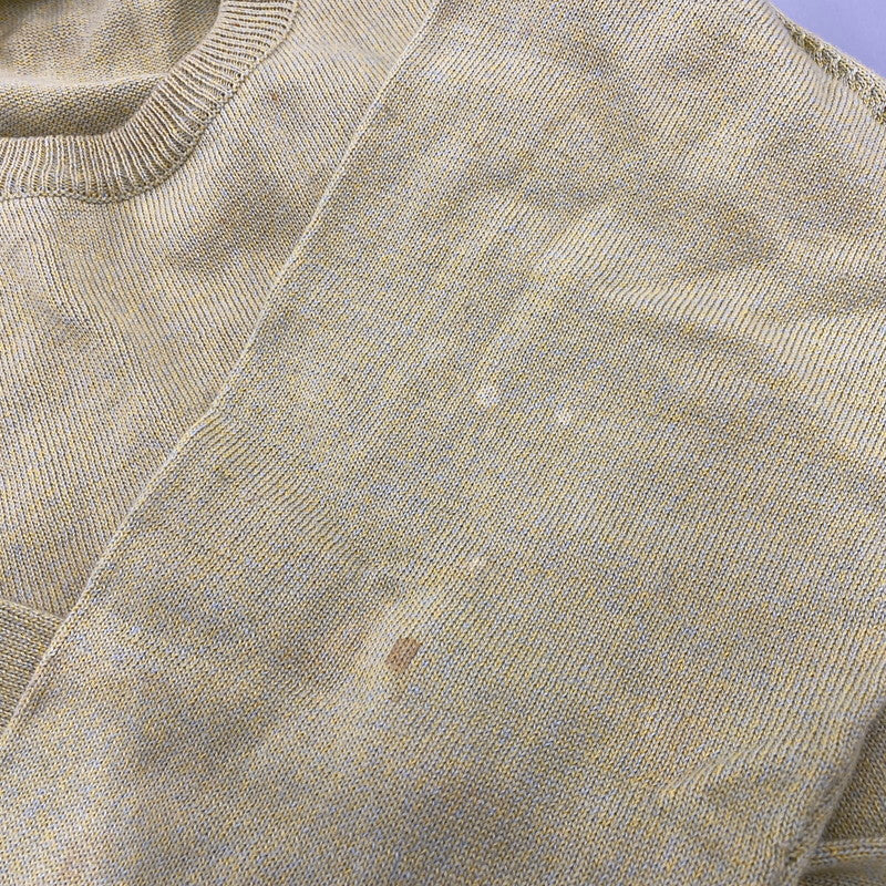 【中古品】【メンズ】 CREWNECK COTTON KNIT HN-020010 AD1991 クルーネック コットン ニット 長袖 トップス 140-251027-as-18-izu カラー：イエロー系 万代Net店