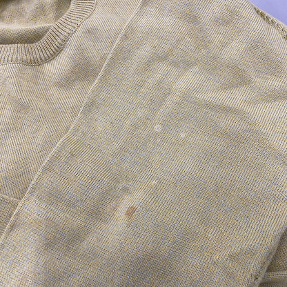 【中古品】【メンズ】 CREWNECK COTTON KNIT HN-020010 AD1991 クルーネック コットン ニット 長袖 トップス 140-251027-as-18-izu カラー：イエロー系 万代Net店