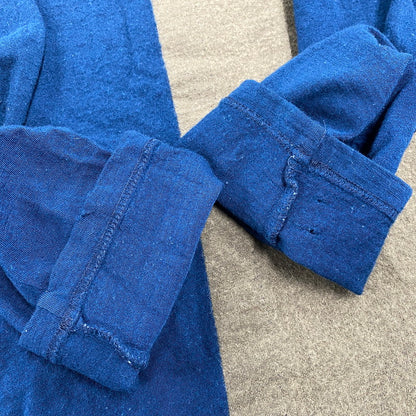 【現状渡し品】【メンズ】 2-TONE WOOL KNIT SWEATER ツートン ウール ニット セーター フランス製 長袖 トップス 140-251027-as-14-izu サイズ：L カラー：ブルー系 万代Net店