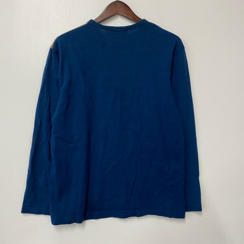 【現状渡し品】【メンズ】 2-TONE WOOL KNIT SWEATER ツートン ウール ニット セーター フランス製 長袖 トップス 140-251027-as-14-izu サイズ：L カラー：ブルー系 万代Net店