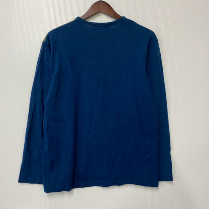 【現状渡し品】【メンズ】 2-TONE WOOL KNIT SWEATER ツートン ウール ニット セーター フランス製 長袖 トップス 140-251027-as-14-izu サイズ：L カラー：ブルー系 万代Net店