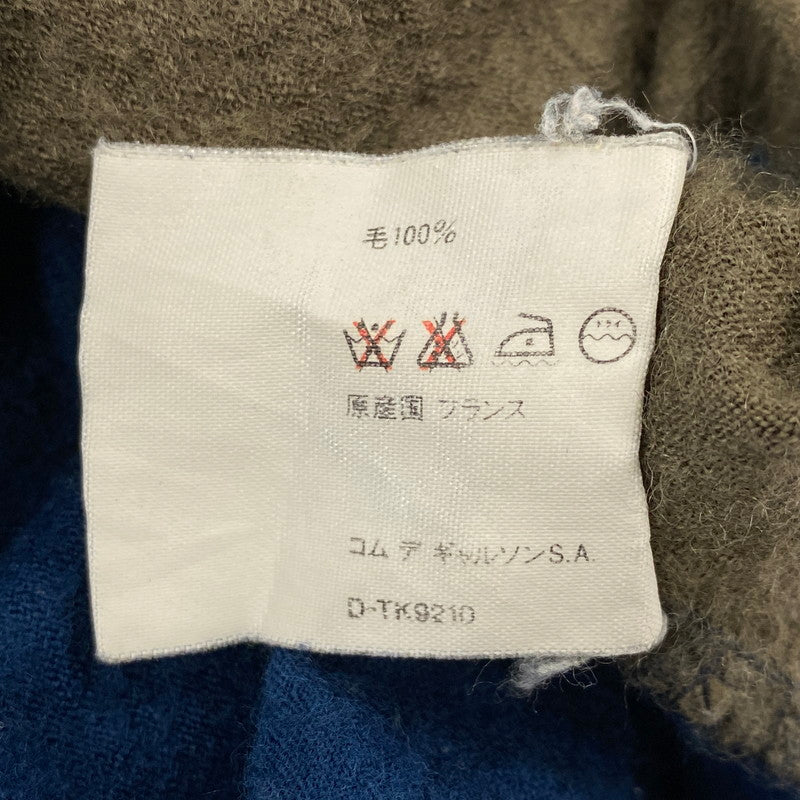 【現状渡し品】【メンズ】 2-TONE WOOL KNIT SWEATER ツートン ウール ニット セーター フランス製 長袖 トップス 140-251027-as-14-izu サイズ：L カラー：ブルー系 万代Net店
