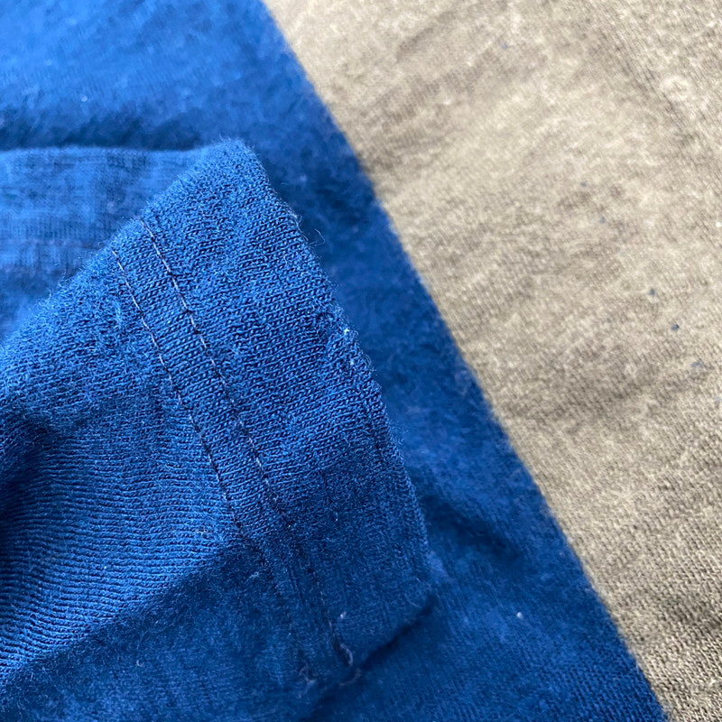 【現状渡し品】【メンズ】 2-TONE WOOL KNIT SWEATER ツートン ウール ニット セーター フランス製 長袖 トップス 140-251027-as-14-izu サイズ：L カラー：ブルー系 万代Net店