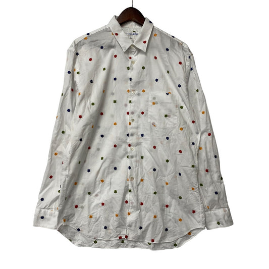 【中古品】【メンズ】 COMME des GARCONS SHIRT コムデギャルソンシャツ FLOWER EMBROIDERY LS SHIRT S27046 ロングスリーブ シャツ フランス製 長袖 トップス 140-251027-as-13-izu サイズ：M カラー：ホワイト系 万代Net店