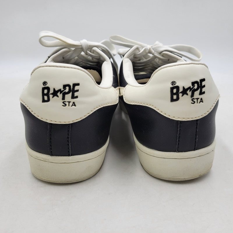 【中古品】【メンズ】 A BATHING APE アベイシングエイプ SKULL STA スカルスタ スニーカー シューズ 靴 162-251027-as-04-izu サイズ：28.5cm カラー：ブラック×ホワイト 万代Net店