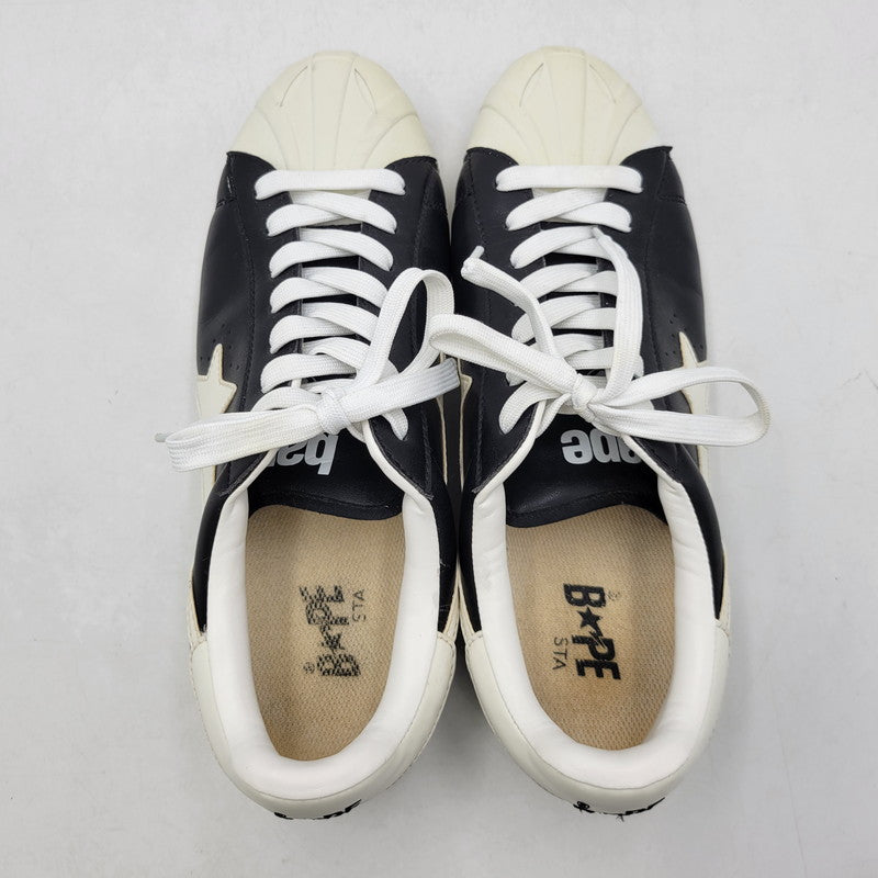 【中古品】【メンズ】 A BATHING APE アベイシングエイプ SKULL STA スカルスタ スニーカー シューズ 靴 162-251027-as-04-izu サイズ：28.5cm カラー：ブラック×ホワイト 万代Net店