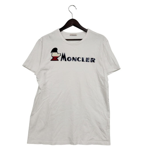【中古品】【メンズ】 MONCLER モンクレール E10918041850 国内正規 MAGLIA T-SHIRT マグリア Tシャツ トップス 半袖 141-251030-cs-19-izu サイズ：L カラー：ホワイト 万代Net店