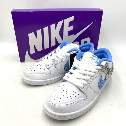 【中古美品】【メンズ/レディース】 NIKE SB ナイキエスビー × NICOLE HAUSE ニコールハウゼ DUNK LOW PRO FZ8802-100 ダンク ロー プロ スニーカー シューズ 靴 160-251028-as-10-izu サイズ：26cm カラー：WHITE/UNIVERSITY BLUE-WHITE 万代Net店
