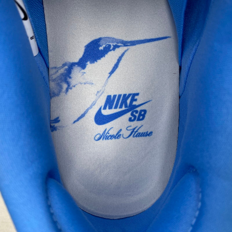 【中古美品】【メンズ/レディース】 NIKE SB ナイキエスビー × NICOLE HAUSE ニコールハウゼ DUNK LOW PRO FZ8802-100 ダンク ロー プロ スニーカー シューズ 靴 160-251028-as-10-izu サイズ：26cm カラー：WHITE/UNIVERSITY BLUE-WHITE 万代Net店
