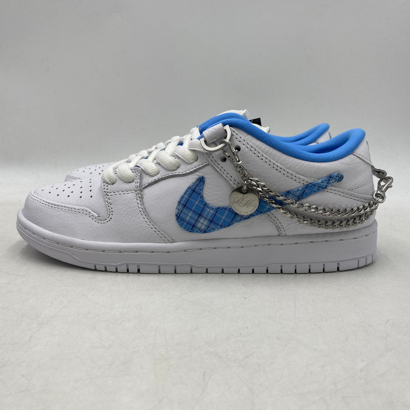 【中古美品】【メンズ/レディース】 NIKE SB ナイキエスビー × NICOLE HAUSE ニコールハウゼ DUNK LOW PRO FZ8802-100 ダンク ロー プロ スニーカー シューズ 靴 160-251028-as-10-izu サイズ：26cm カラー：WHITE/UNIVERSITY BLUE-WHITE 万代Net店