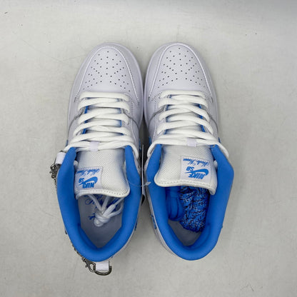 【中古美品】【メンズ/レディース】 NIKE SB ナイキエスビー × NICOLE HAUSE ニコールハウゼ DUNK LOW PRO FZ8802-100 ダンク ロー プロ スニーカー シューズ 靴 160-251028-as-10-izu サイズ：26cm カラー：WHITE/UNIVERSITY BLUE-WHITE 万代Net店