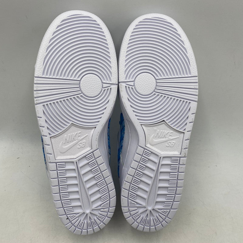 【中古美品】【メンズ/レディース】 NIKE SB ナイキエスビー × NICOLE HAUSE ニコールハウゼ DUNK LOW PRO FZ8802-100 ダンク ロー プロ スニーカー シューズ 靴 160-251028-as-10-izu サイズ：26cm カラー：WHITE/UNIVERSITY BLUE-WHITE 万代Net店