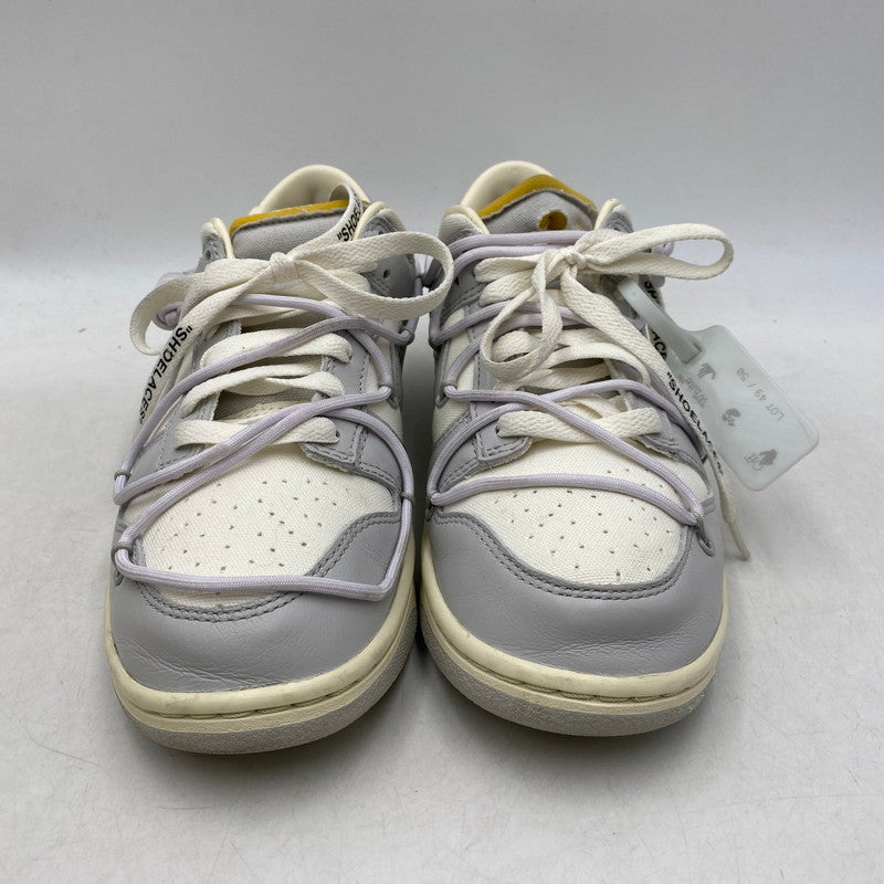 【中古品】【メンズ/レディース】 NIKE ナイキ × OFF-WHITE オフホワイト DUNK LOW DM1602-123 ダンク ロー スニーカー シューズ 靴 160-251028-as-12-izu サイズ：26cm カラー：SAIL/NEUTRAL GREY-WHITE 万代Net店