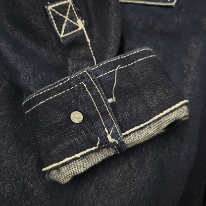 【中古品】【メンズ】 KARL KANI JEANS カールカナイ ジーンズ DENIM JACKET デニム ジャケット アウター 146-251030-cs-11-izu サイズ：XXL カラー：ダークインディゴ 万代Net店