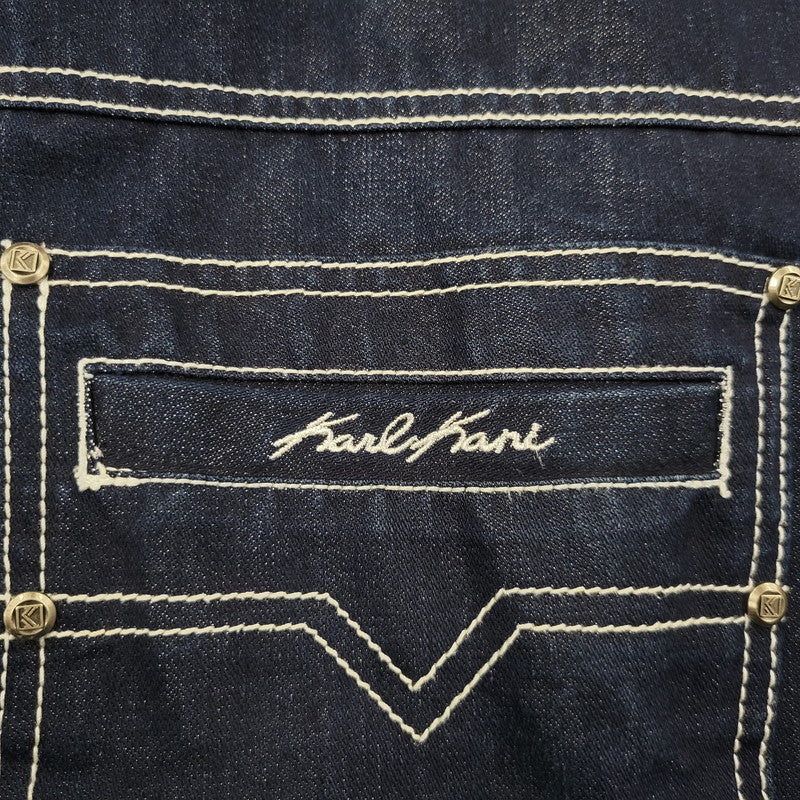 【中古品】【メンズ】 KARL KANI JEANS カールカナイ ジーンズ DENIM JACKET デニム ジャケット アウター 146-251030-cs-11-izu サイズ：XXL カラー：ダークインディゴ 万代Net店
