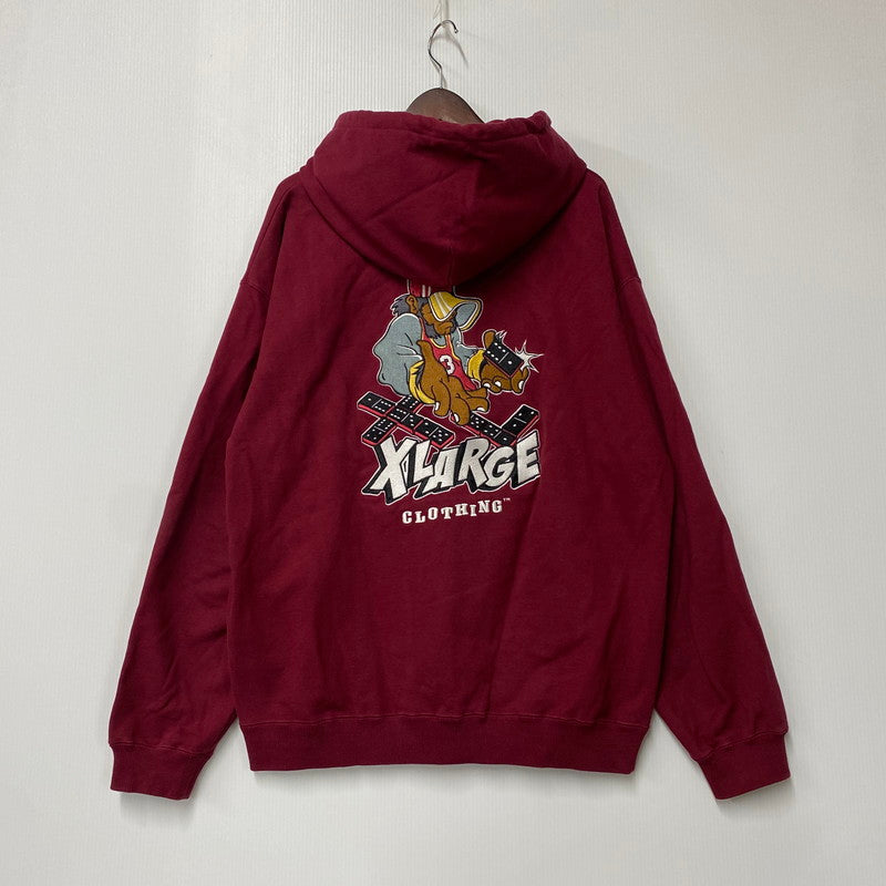 【中古品】【メンズ】 XLARGE エクストララージ HOODED SWEATSHIRT 101231012014 フーデッド スウェットシャツ パーカー 長袖 トップス 142-251102-as-23-izu サイズ：XL カラー：ボルドー 万代Net店