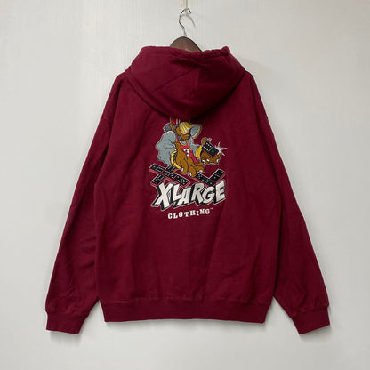【中古品】【メンズ】 XLARGE エクストララージ HOODED SWEATSHIRT 101231012014 フーデッド スウェットシャツ パーカー 長袖 トップス 142-251102-as-23-izu サイズ：XL カラー：ボルドー 万代Net店