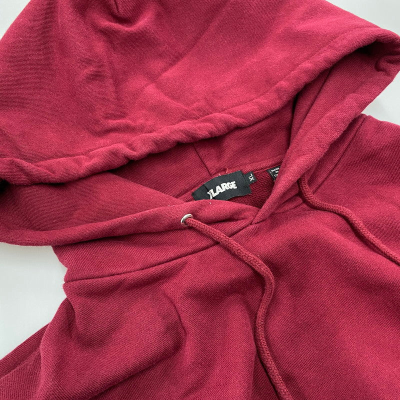 【中古品】【メンズ】 XLARGE エクストララージ HOODED SWEATSHIRT 101231012014 フーデッド スウェットシャツ パーカー 長袖 トップス 142-251102-as-23-izu サイズ：XL カラー：ボルドー 万代Net店