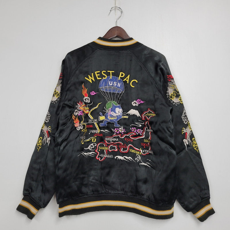 【現状渡し品】【メンズ】 FELIX THE CAT P.SULLIVAN フェリックス ザ キャット サリバン SUKAJAN スカジャン アウター 146-251030-cs-14-izu サイズ：L カラー：ブラック 万代Net店