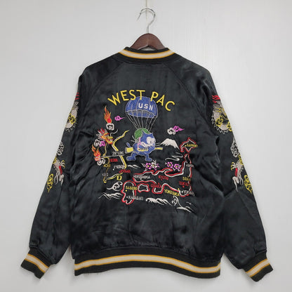 【現状渡し品】【メンズ】 FELIX THE CAT P.SULLIVAN フェリックス ザ キャット サリバン SUKAJAN スカジャン アウター 146-251030-cs-14-izu サイズ：L カラー：ブラック 万代Net店