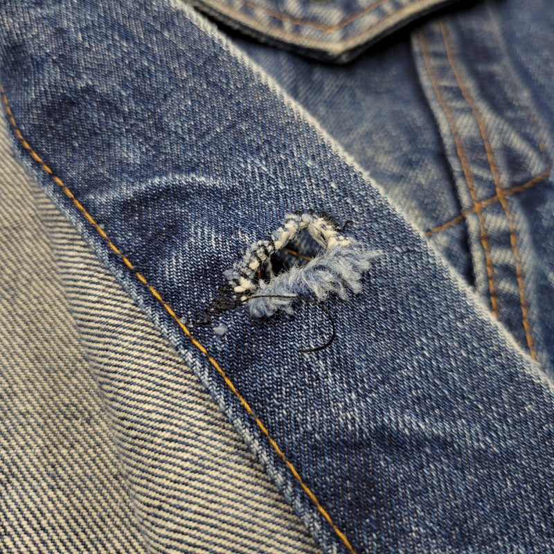 【中古品】【メンズ】 刻印529 SMALL-E 不均等V ケアタグ 70S 70505 4TH DENIM JACKET デニム ジャケット アウター 146-251030-cs-10-izu サイズ：不明 カラー：インディゴ 万代Net店