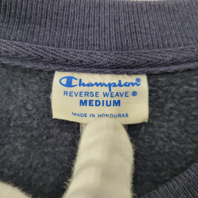 【中古品】【メンズ】 Champion チャンピオン BUCKNELL REVERSE WEAVE SWEATSHIRT リバースウィーブ スウェットシャツ 青単タグ復刻 トレーナー 長袖 トップス 148-251101-as-14-izu サイズ：M カラー：ネイビー 万代Net店