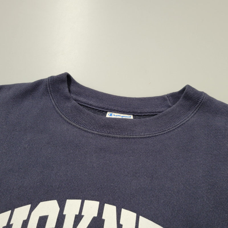 【中古品】【メンズ】 Champion チャンピオン BUCKNELL REVERSE WEAVE SWEATSHIRT リバースウィーブ スウェットシャツ 青単タグ復刻 トレーナー 長袖 トップス 148-251101-as-14-izu サイズ：M カラー：ネイビー 万代Net店