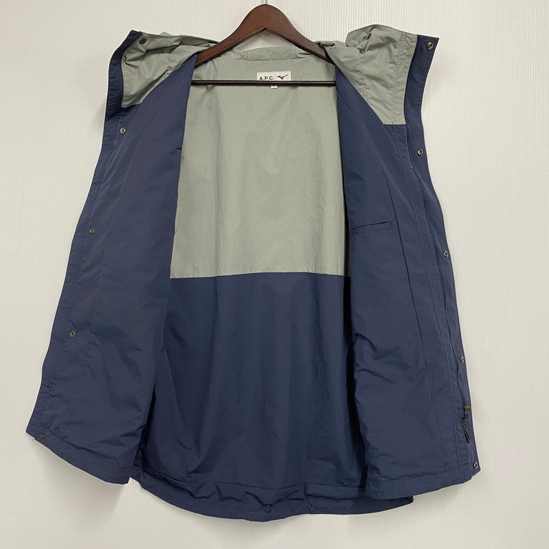 【中古品】【メンズ】 A.P.C. アーペーセー × MIZUNO ミズノ MONTAGNE PARKA 412010624 モンターニュ パーカ ジャケット アウター 141-251028-as-02-izu サイズ：XL カラー：ネイビー系 万代Net店