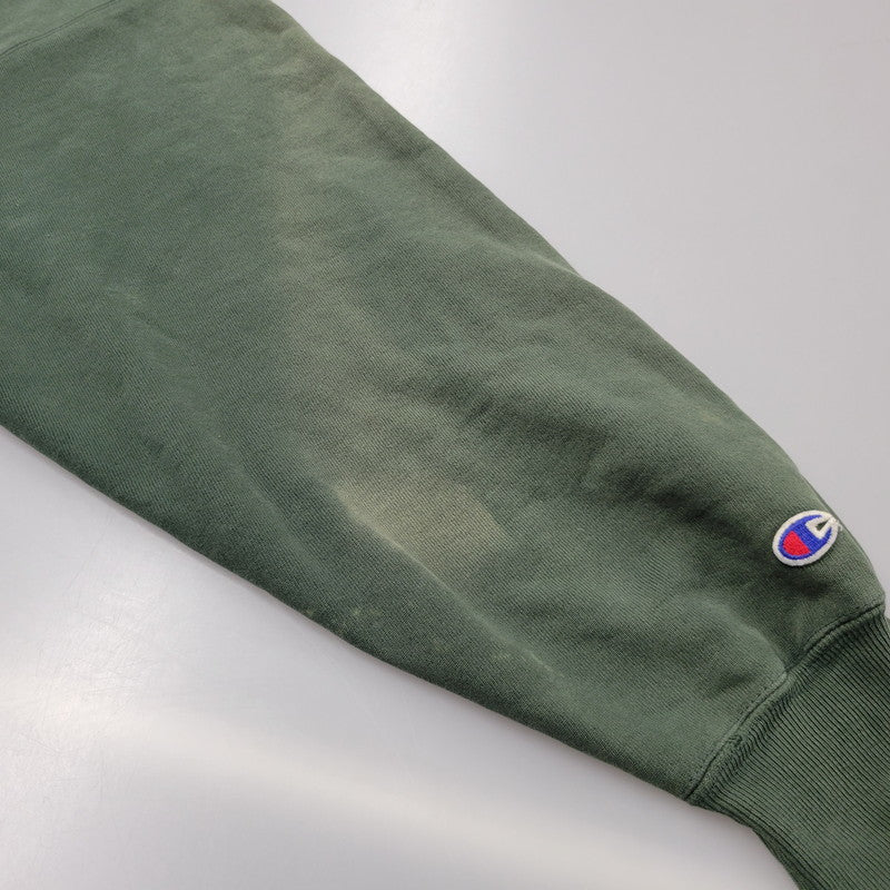 【現状渡し品】【メンズ】 Champion チャンピオン USA製 刺繍タグ 90S 目有 REVERSE WEAVE SWEATSHIRT リバース ウィーブ スウェットシャツ トップス 長袖 146-251030-cs-01-izu サイズ：XXL カラー：グリーン 万代Net店