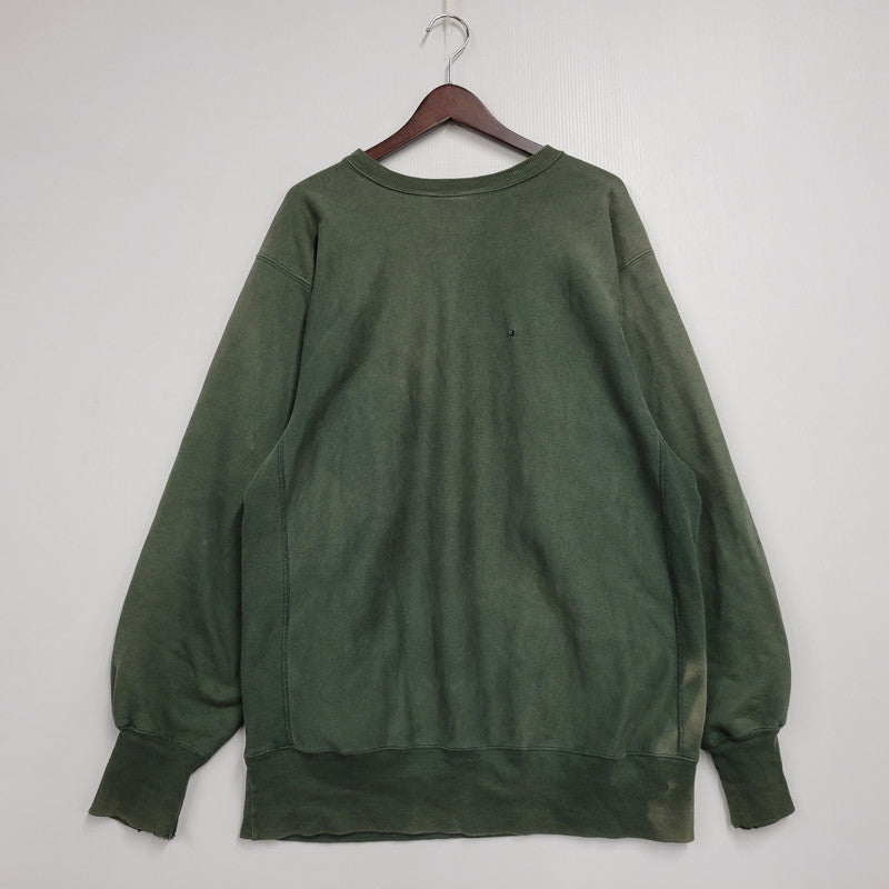 【現状渡し品】【メンズ】 Champion チャンピオン USA製 刺繍タグ 90S 目有 REVERSE WEAVE SWEATSHIRT リバース ウィーブ スウェットシャツ トップス 長袖 146-251030-cs-01-izu サイズ：XXL カラー：グリーン 万代Net店