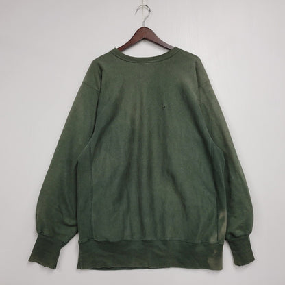 【現状渡し品】【メンズ】 Champion チャンピオン USA製 刺繍タグ 90S 目有 REVERSE WEAVE SWEATSHIRT リバース ウィーブ スウェットシャツ トップス 長袖 146-251030-cs-01-izu サイズ：XXL カラー：グリーン 万代Net店