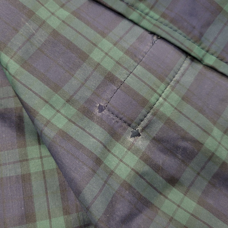 【中古品】【メンズ】 BATHING APE CYCLES ベイシングエイプ 日本製 90S CHECK NYLON JACKET チェック ナイロン ジャケット アウター 142-251030-cs-12-izu サイズ：M カラー：ネイビー×グリーン 万代Net店