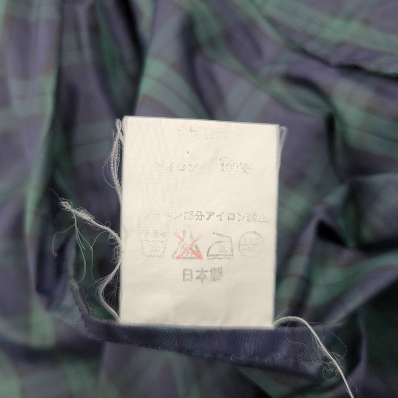 【中古品】【メンズ】 BATHING APE CYCLES ベイシングエイプ 日本製 90S CHECK NYLON JACKET チェック ナイロン ジャケット アウター 142-251030-cs-12-izu サイズ：M カラー：ネイビー×グリーン 万代Net店