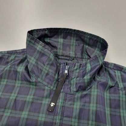 【中古品】【メンズ】 BATHING APE CYCLES ベイシングエイプ 日本製 90S CHECK NYLON JACKET チェック ナイロン ジャケット アウター 142-251030-cs-12-izu サイズ：M カラー：ネイビー×グリーン 万代Net店