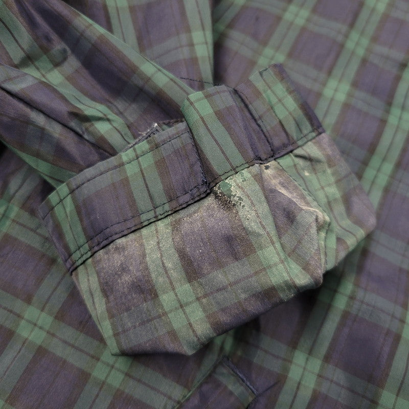 【中古品】【メンズ】 BATHING APE CYCLES ベイシングエイプ 日本製 90S CHECK NYLON JACKET チェック ナイロン ジャケット アウター 142-251030-cs-12-izu サイズ：M カラー：ネイビー×グリーン 万代Net店