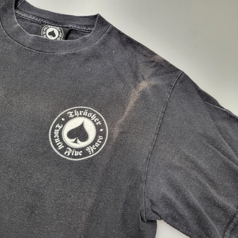 【現状渡し品】【メンズ】 OLD THRASHER オールドスラッシャー MAGAZINE DESIGN SS TEE マガジン デザイン ショートスリーブ Tシャツ トップス 半袖 142-251101-cs-08-izu サイズ：S カラー：ブラック 万代Net店