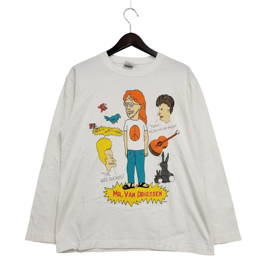 【中古品】【メンズ】 BEAVIS AND BUTT-HEAD ビーバス アンド バットヘッド X-CHIC LS TEE ロングスリーブ Tシャツ トップス 長袖 146-251029-cs-18-izu サイズ：M カラー：ホワイト 万代Net店