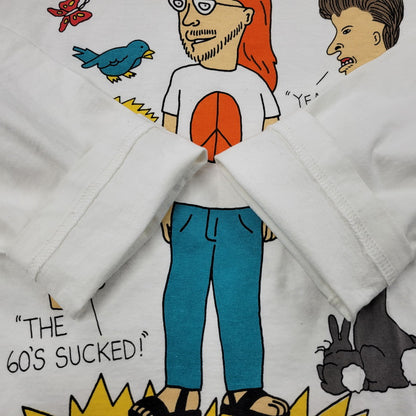 【中古品】【メンズ】 BEAVIS AND BUTT-HEAD ビーバス アンド バットヘッド X-CHIC LS TEE ロングスリーブ Tシャツ トップス 長袖 146-251029-cs-18-izu サイズ：M カラー：ホワイト 万代Net店