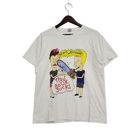 【中古品】【メンズ】 BEAVIS AND BUTT-HEAD ビーバス アンド バットヘッド X-CHIC SS TEE ショートスリーブ Tシャツ 半袖 トップス 146-251101-as-06-izu サイズ：M カラー：ホワイト 万代Net店