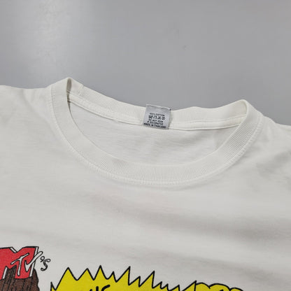 【中古品】【メンズ】 BEAVIS AND BUTT-HEAD ビーバス アンド バットヘッド X-CHIC SS TEE ショートスリーブ Tシャツ 半袖 トップス 146-251101-as-06-izu サイズ：M カラー：ホワイト 万代Net店