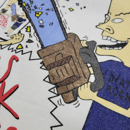 【中古品】【メンズ】 BEAVIS AND BUTT-HEAD ビーバス アンド バットヘッド X-CHIC SS TEE ショートスリーブ Tシャツ 半袖 トップス 146-251101-as-06-izu サイズ：M カラー：ホワイト 万代Net店
