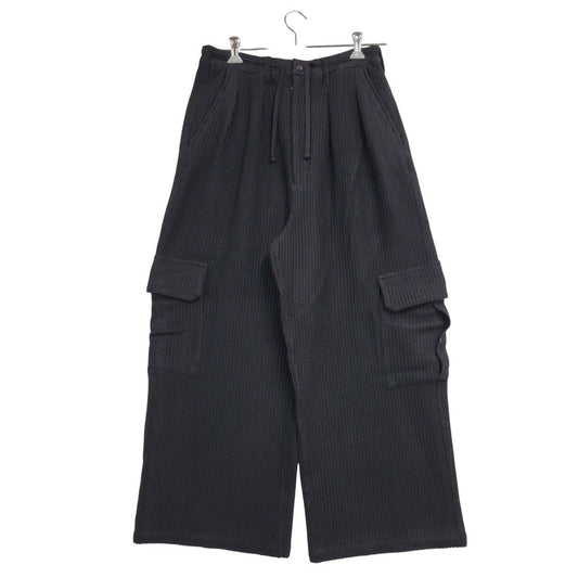 【中古美品】【メンズ】 ANCELLM アンセルム WOOL CORDUROY CARGO SLACKS ANC-PT87 ウール コーデュロイ カーゴ スラックス パンツ ボトムス 151-251030-as-30-izu サイズ：2 カラー：BLACK 万代Net店