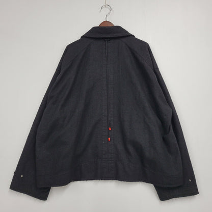 【中古美品】【メンズ】 ANCELLM アンセルム PILLING WOOL DOUBLE BLOUSON ANC-JK60 ピリング ウール ダブル ブルゾン ジャケット アウター 140-251030-as-18-izu サイズ：3 カラー：BLACK 万代Net店