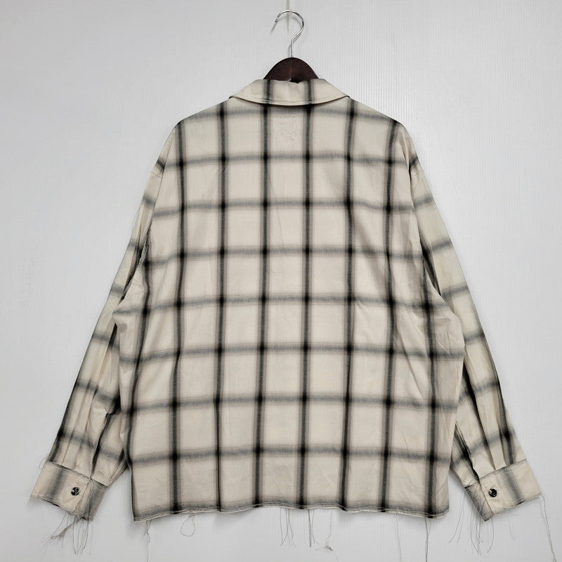 【中古美品】【メンズ】 LQUARTET エルカルテット COTTON OMBRE 50S COLLAR CRAFTSMAN SHIRT LQ25SS-LS-012 コットン オンブレ カラー クラフトマン シャツ チェック 長袖 トップス 140-251030-as-21-izu サイズ：M カラー：BLUE GRAY 万代Net店