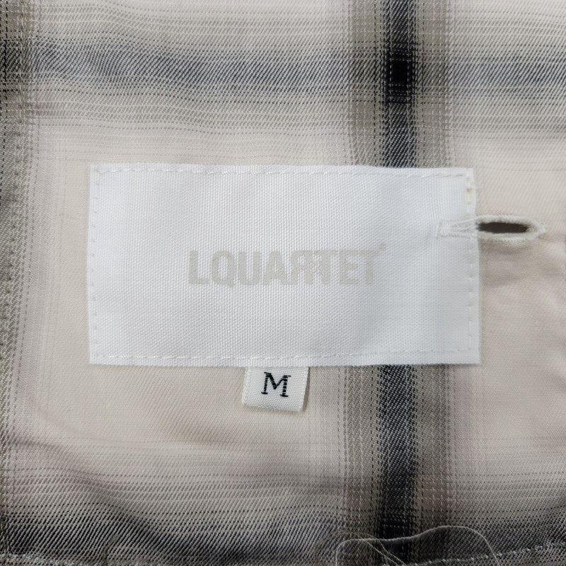 【中古美品】【メンズ】 LQUARTET エルカルテット COTTON OMBRE 50S COLLAR CRAFTSMAN SHIRT LQ25SS-LS-012 コットン オンブレ カラー クラフトマン シャツ チェック 長袖 トップス 140-251030-as-21-izu サイズ：M カラー：BLUE GRAY 万代Net店