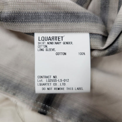 【中古美品】【メンズ】 LQUARTET エルカルテット COTTON OMBRE 50S COLLAR CRAFTSMAN SHIRT LQ25SS-LS-012 コットン オンブレ カラー クラフトマン シャツ チェック 長袖 トップス 140-251030-as-21-izu サイズ：M カラー：BLUE GRAY 万代Net店