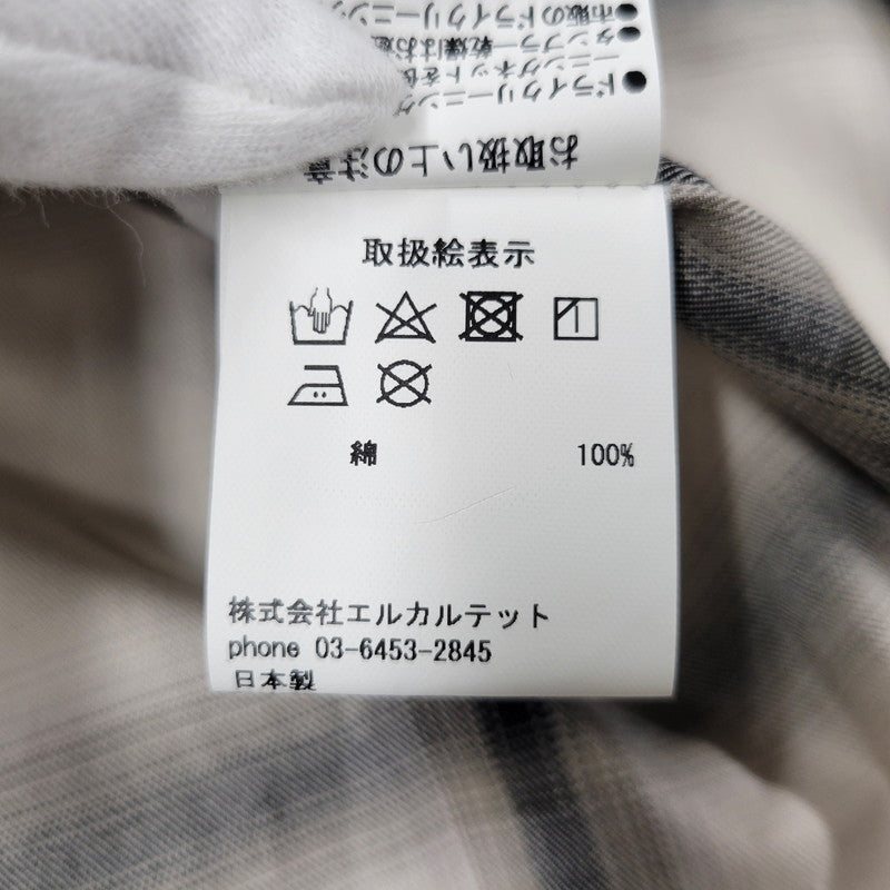 【中古美品】【メンズ】 LQUARTET エルカルテット COTTON OMBRE 50S COLLAR CRAFTSMAN SHIRT LQ25SS-LS-012 コットン オンブレ カラー クラフトマン シャツ チェック 長袖 トップス 140-251030-as-21-izu サイズ：M カラー：BLUE GRAY 万代Net店