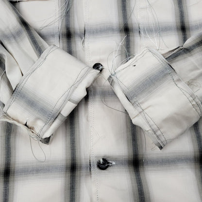 【中古美品】【メンズ】 LQUARTET エルカルテット COTTON OMBRE 50S COLLAR CRAFTSMAN SHIRT LQ25SS-LS-012 コットン オンブレ カラー クラフトマン シャツ チェック 長袖 トップス 140-251030-as-21-izu サイズ：M カラー：BLUE GRAY 万代Net店