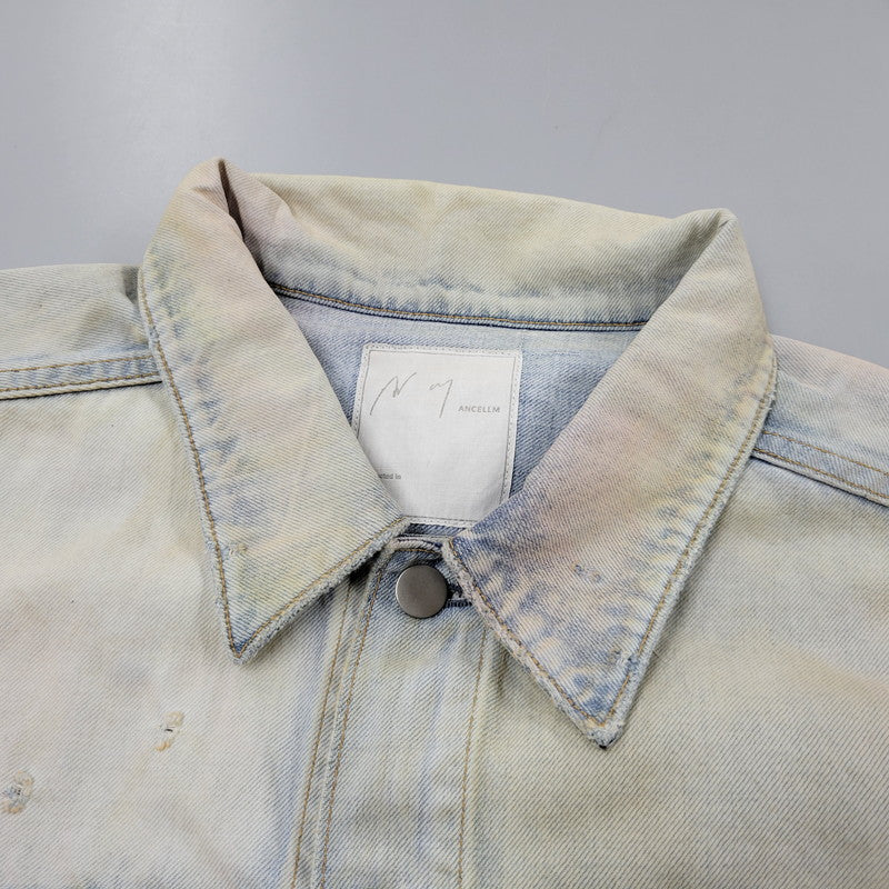 【中古美品】【メンズ】 ANCELLM アンセルム LAYERING COLOR DENIM JACKET ANC-JK67 レイヤリングカラー デニムジャケット アウター 140-251030-as-25-izu サイズ：2 カラー：INDIGO 万代Net店